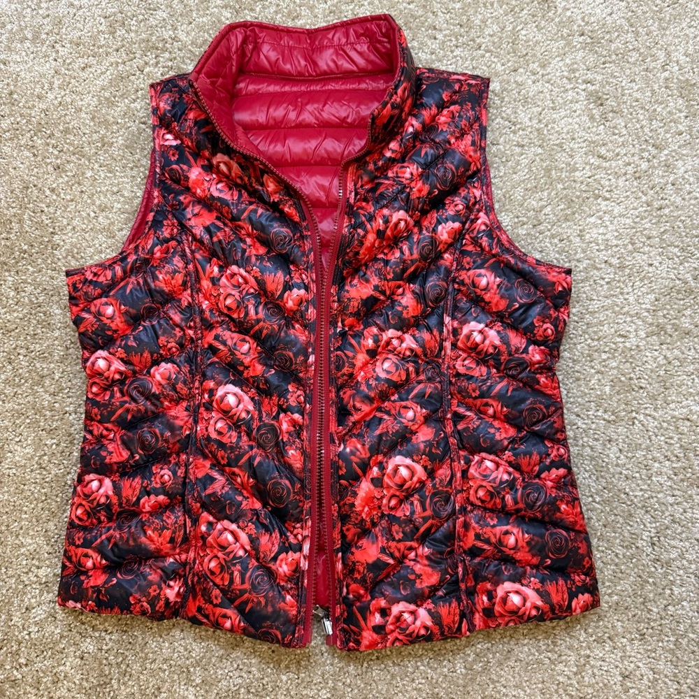INC International Concepts Red Puffer Vest